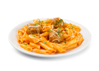 Macarrones con albóndigas