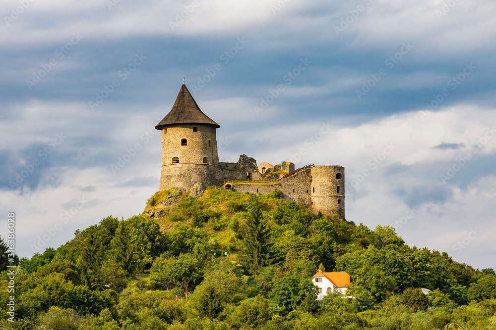 Wall mural castle somoska on slovakia hungarian border