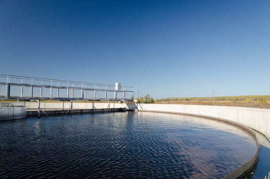 View To Sewage Treatment Plant - Water Recycling. Waste Management.