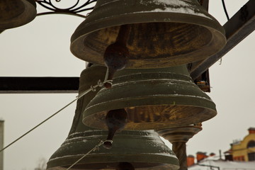 Bells of the belfry of the Orthodox church.