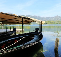 boat on the Bacina lakes, ploce, croatia