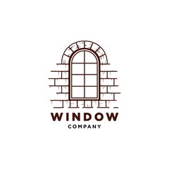 Window illustration logo design symbol vector template.
