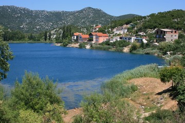 Fototapeta na wymiar the Bacina lakes, Croatia