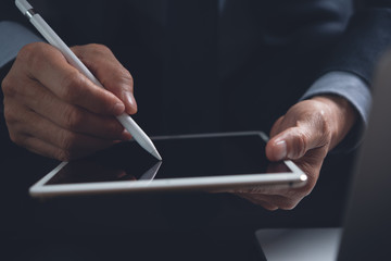 Businessman working in office