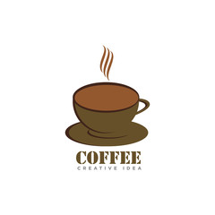 Coffee Cafe Logo Design Vector