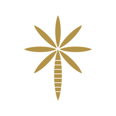 Golden Dates Tree logo design vector