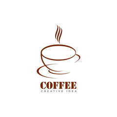 Coffee Cafe Logo Design Vector