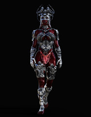 female beast with armor and horns