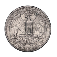 american quarter dollar coin from 1965
