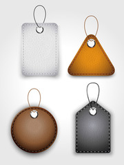 Multicolor price Leather tags vector illustration background eps 10