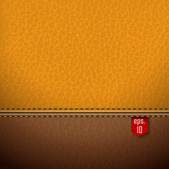 Brown and yellow Leather Texture vector illustration background eps 10