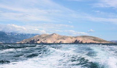 boating between Mala Luka and  Baska, island Krk, Croatia