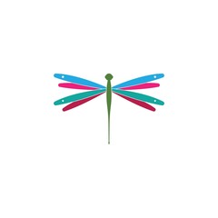 Obraz na płótnie Canvas Dragonfly logo template vector icon illustration design