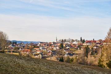 Panorama of Kasperske Hory, Czech Republic                               