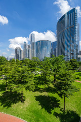 Fototapeta premium downtown of city in Guangzhou China