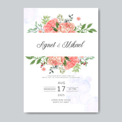 romantic and beautiful flower wedding cards invitation