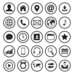 Fototapeta premium Contact us icons. Web icon set. Vector illustration.