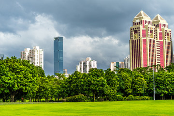 Fototapeta premium square and building in city of China