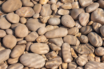 Fondo cantos rodados en el mar