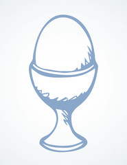 Egg in the cup. Vector drawing