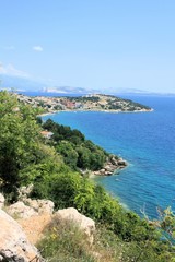 Fototapeta na wymiar lovely view, Baska, island Krk, Croatia