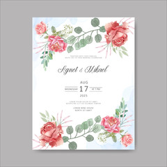 romantic and beautiful flower wedding cards invitation