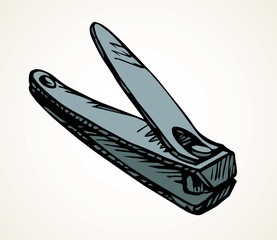 Nail clippers. Vector drawing icon