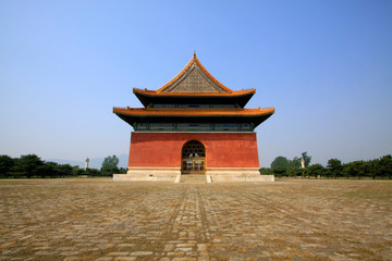 Chinese ancient architectural landscape in Eastern Royal Tombs of the Qing Dynasty，China