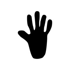 Hand icon. Human finger symbol. Logo design element