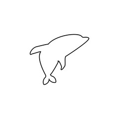 Dolphin icon. Ocean animal symbol. Logo design element