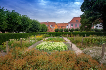 Fototapeta na wymiar Herb garden in Viborg Denmark
