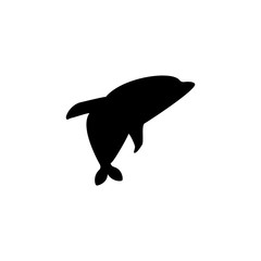 Dolphin icon. Ocean animal symbol. Logo design element