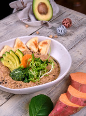 salad with mushrooms and onions