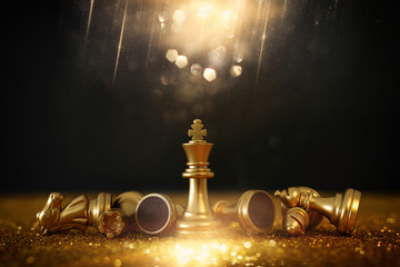 Image of chess game. Business, competition, strategy, leadership and success concept