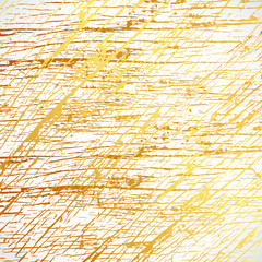 Abstract background with wooden texture and golden stripes. Vector.