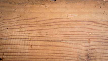 wood texture background from a rustic pine table with horizontal wood grain banner