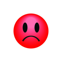 Illustration angry react shining red icon vector graphioc emoticon