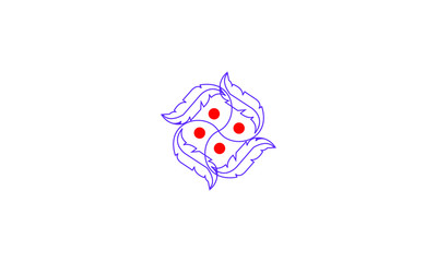 leaves with red dots and circle