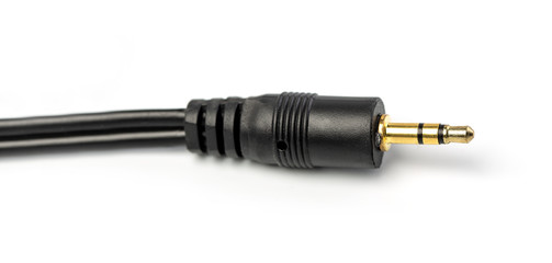 Audio jack with black cable