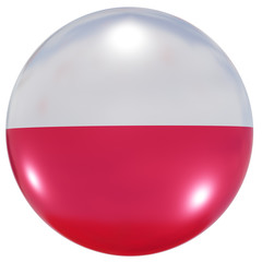 Poland national flag button