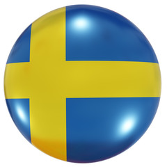 Sweden national flag button