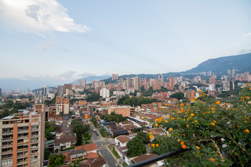  Panoramic view of the city of Medellin, south of the city