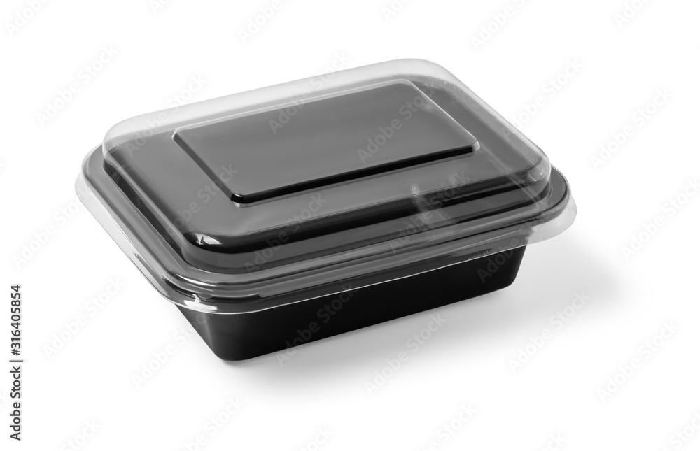 Wall mural black plastic food container