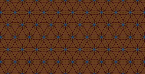seamless pattern with brown flowers