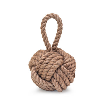 Rope knot isolated on a white