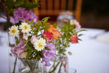 Flowers in vase on table 