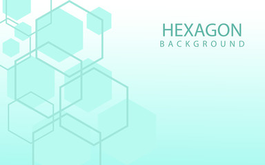 Hexagons Abstract Background With Geometric Shapes. Science, Technology and Medical Concept. Futuristic Background In Science Style. Graphic Hex Background For Your  Design. Vector Illustration