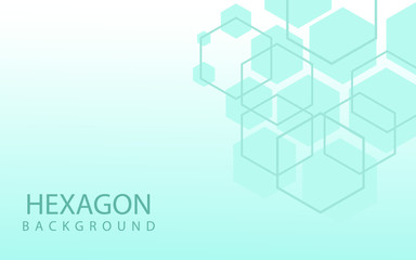 Hexagons Abstract Background With Geometric Shapes. Science, Technology and Medical Concept. Futuristic Background In Science Style. Graphic Hex Background For Your  Design. Vector Illustration