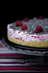 Fruit raspberry tasty biscuit cake