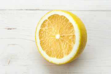 half sliced lemon